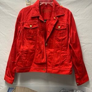 Ralph Lauren Women's Vibrant Red Jean Jacket